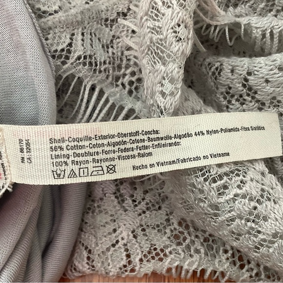 Free People Intimately Racerback Dusk Lace Mini Dress Size Large - Picture 12 of 15